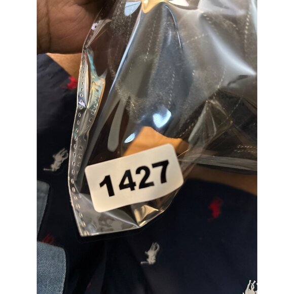 Polo Ralph Lauren Mens Pinstripe Robe S/M Gray 100% Cotton - Picture 9 of 9